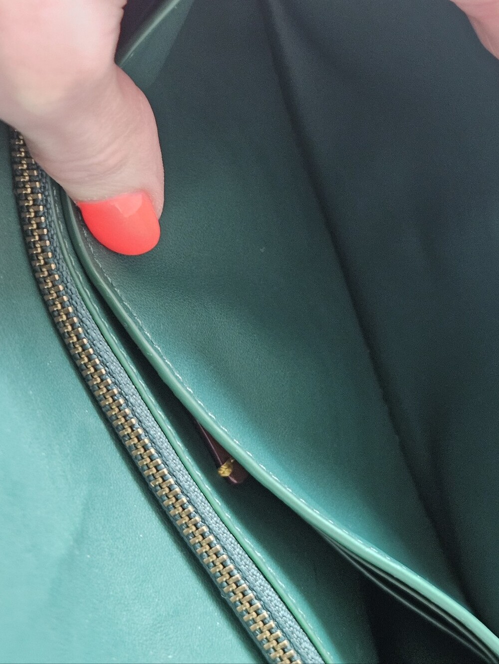 Coach Hayden Foldover Crossbody Wallet Green Pebbled Leather + Gold Chain &Dusty - Picture 9 of 15
